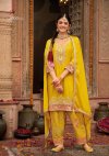 D 1818 By Eba Chinon Embroidery Readymade Suits